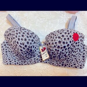 Lacy women’s leopard Design Sexy Push Up Bra 36B